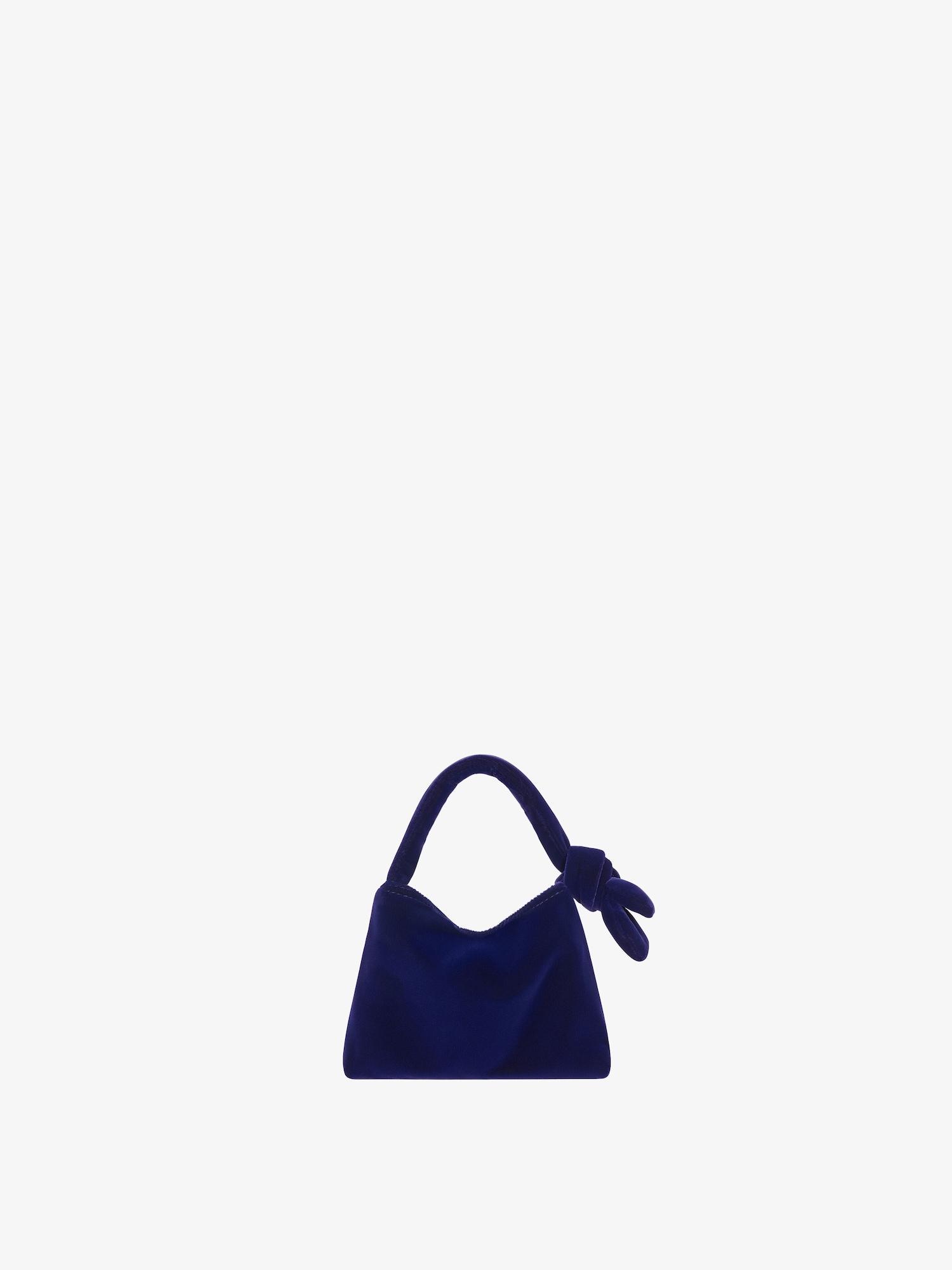 Nano Voyou bag in velvet with bow detail Product Image