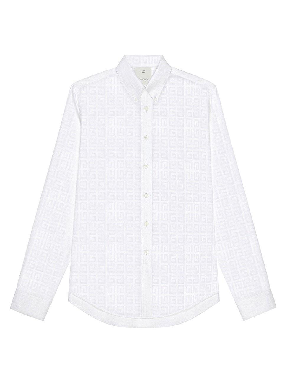 Mens Cotton 4G Jacquard Dress Shirt Product Image