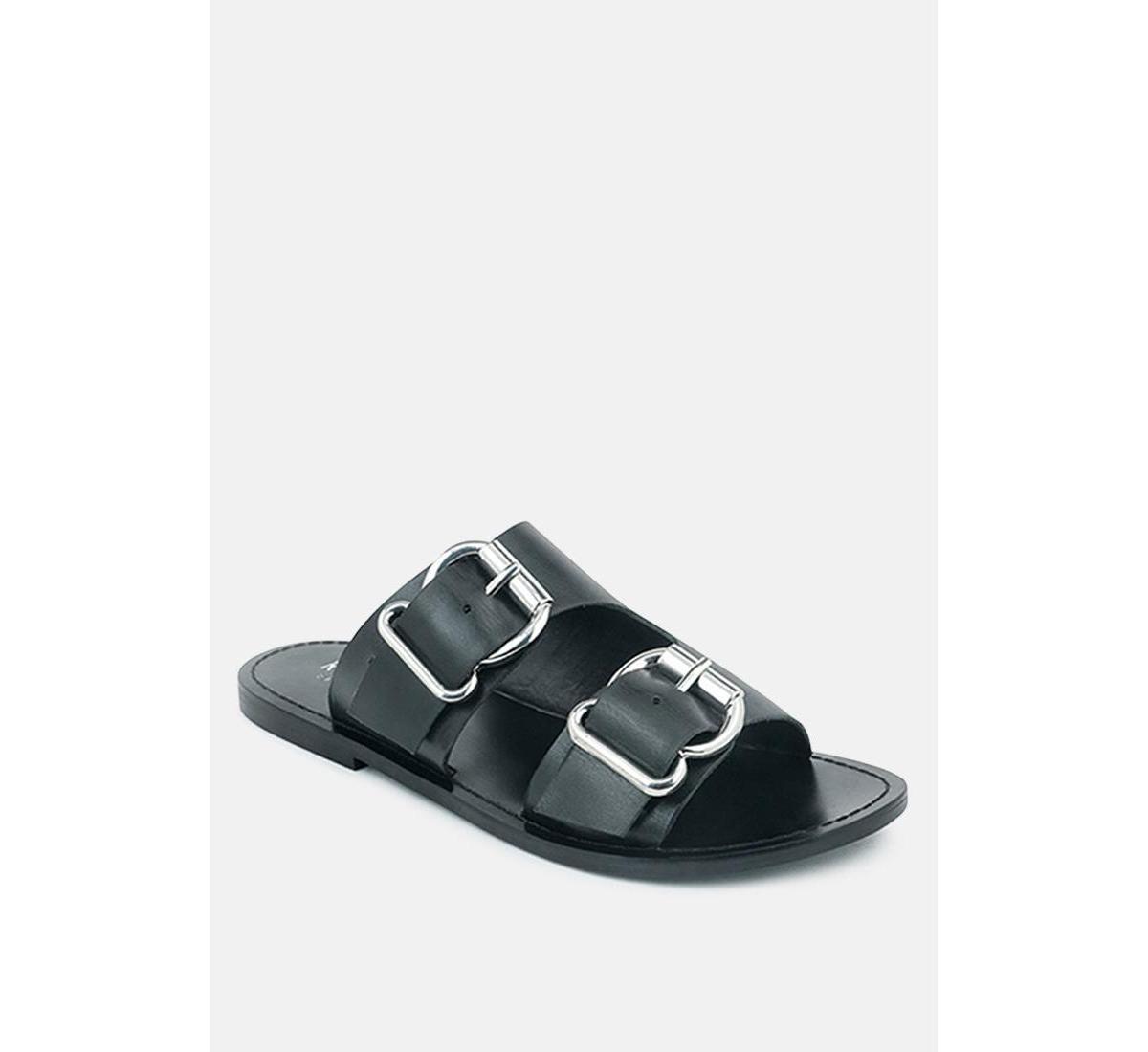 Kelly Womens Flat Sandal with Buckle Straps Product Image