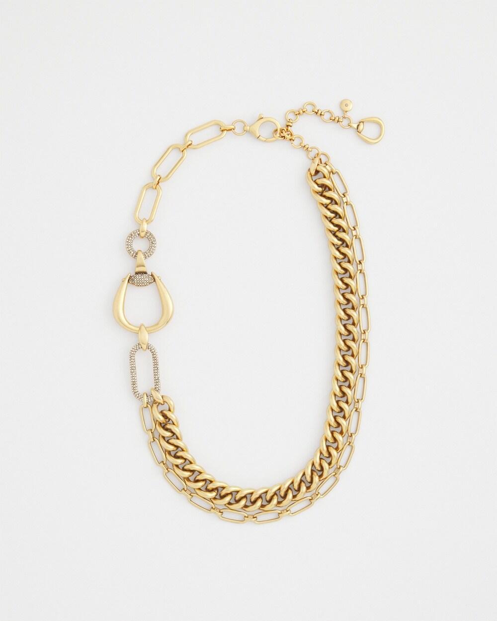 Gold Tone Horsebit Necklace   Chico's - Gold - Women Product Image