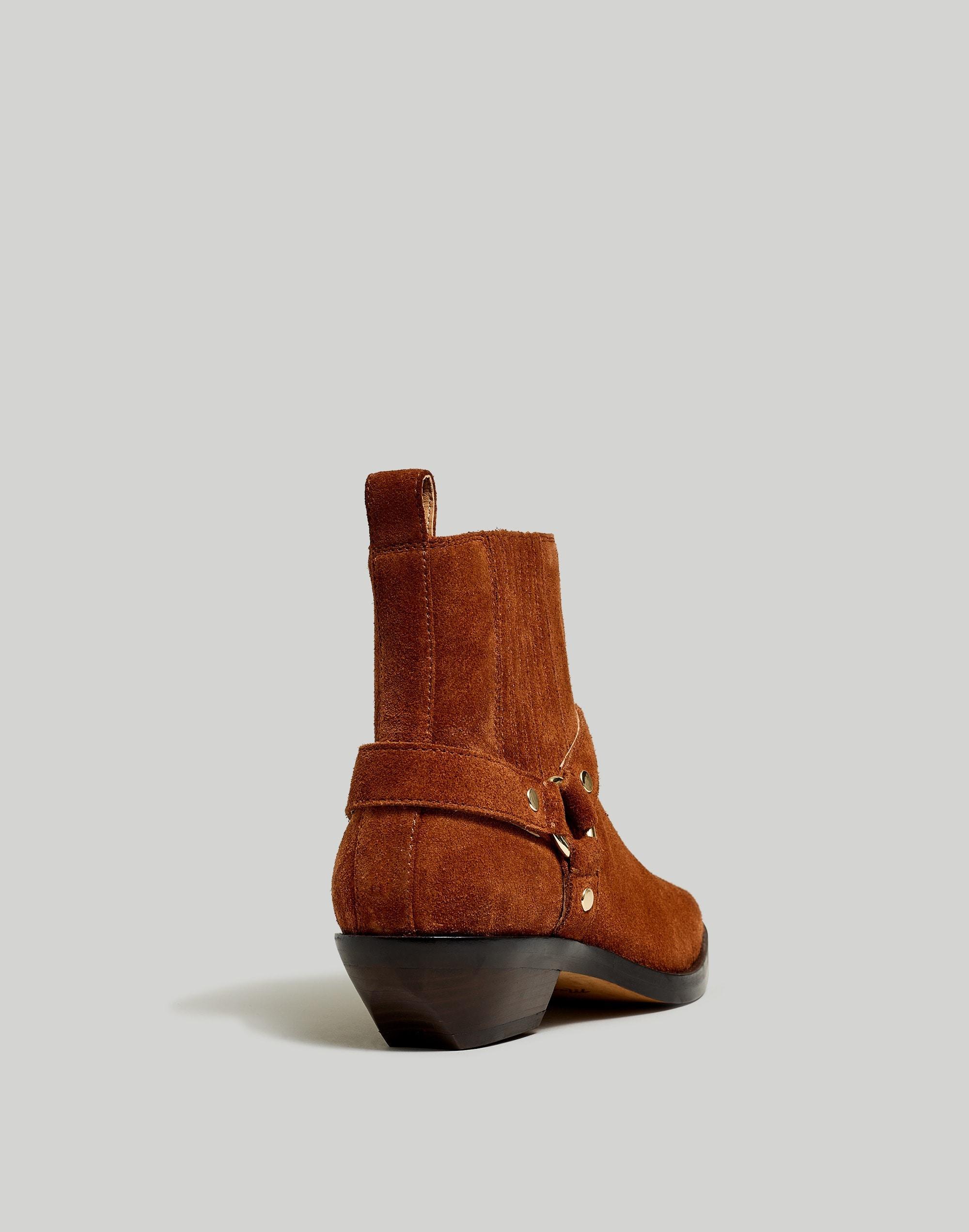 The Santiago Western Ankle Boot in Suede Product Image