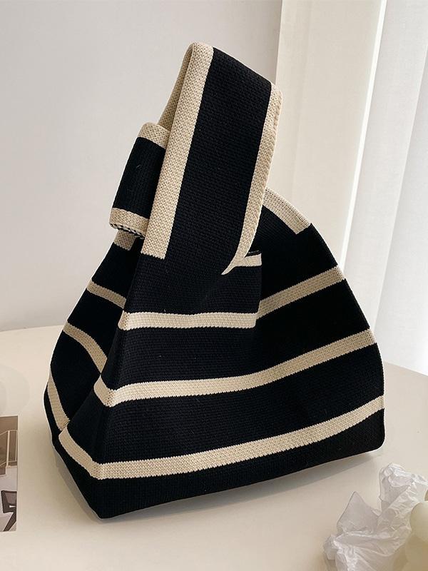 Urban Contrast Color Striped Bags Accessories Handbags Product Image