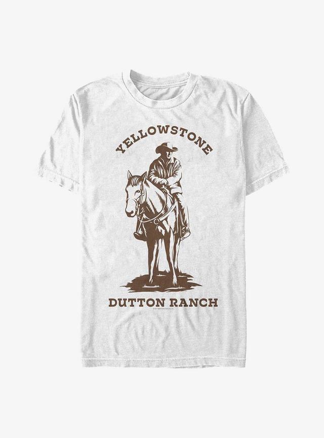 Yellowstone Man On Horse Brown T-Shirt Product Image