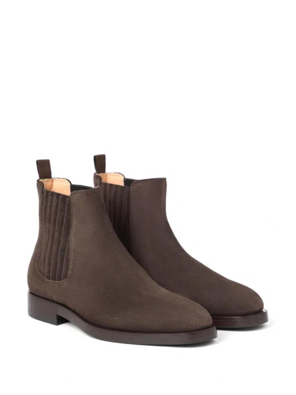 BRUNELLO CUCINELLI Men's Suede Chelsea Boots In Brown Product Image