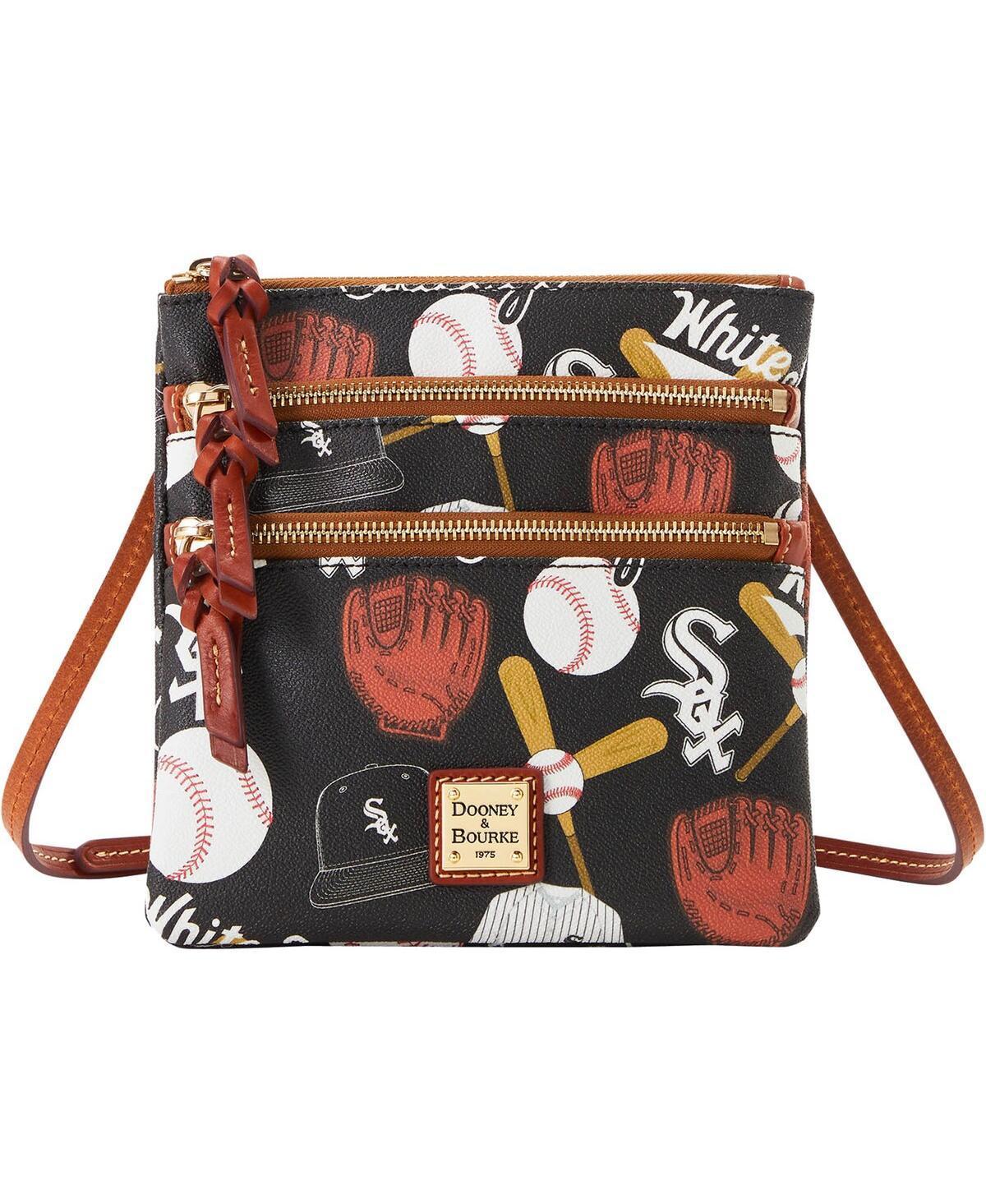 Womens Dooney & Bourke Chicago White Sox Game Day Triple Zip Crossbody Purse Product Image