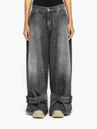 BUCKLED CUFF DENIM JEANS in grey | JW Anderson US  Product Image