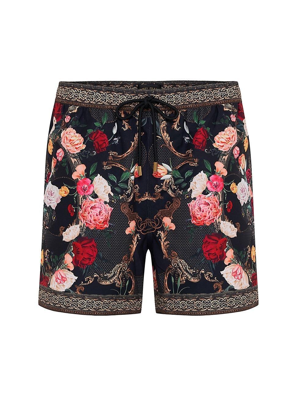 Mens Floral Drawstring Swim Shorts Product Image