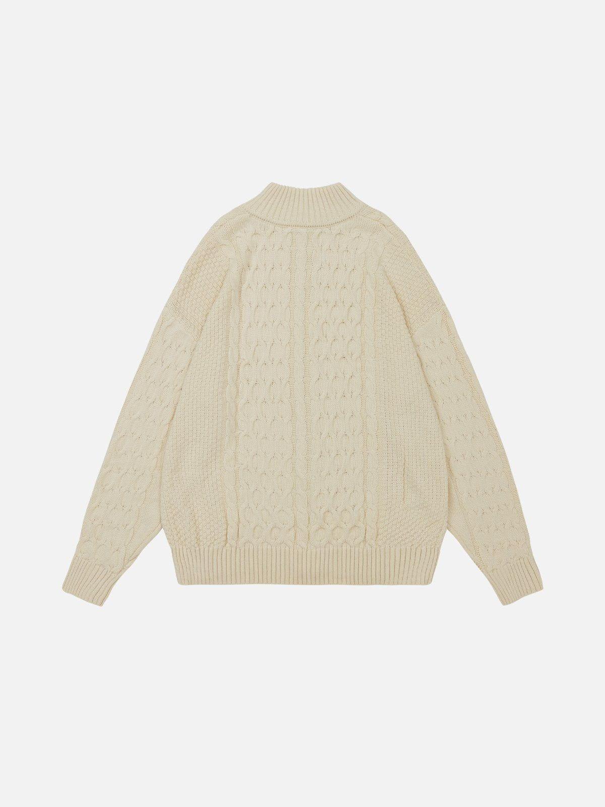 Aelfric Eden Retro 90s Zip Up Knit Cardigan Product Image