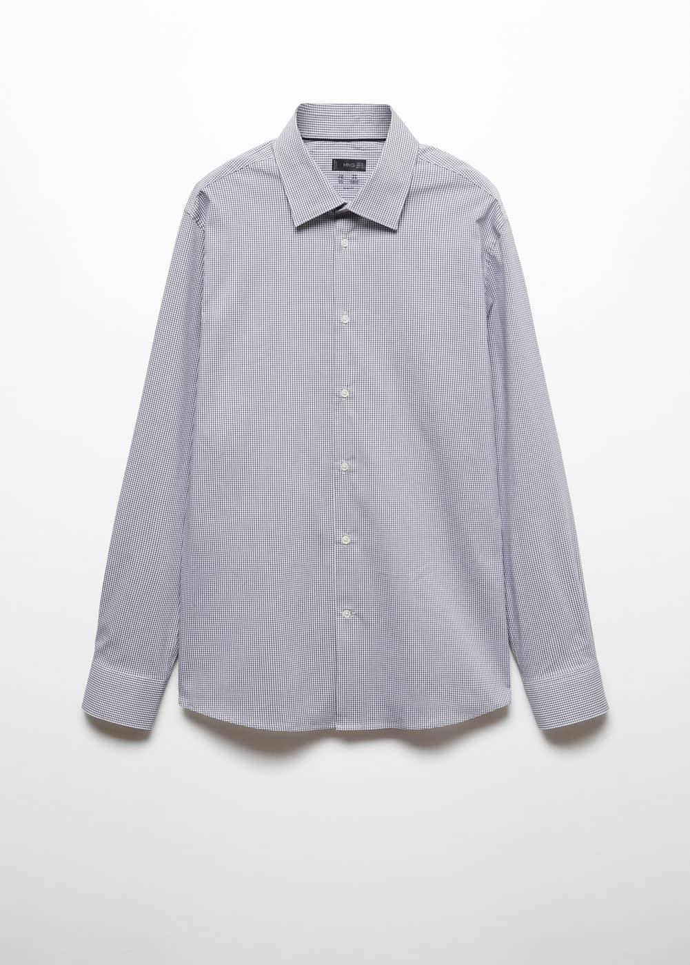 MANGO MAN - Micro stretch fabric shirt grey - XL - Men Product Image