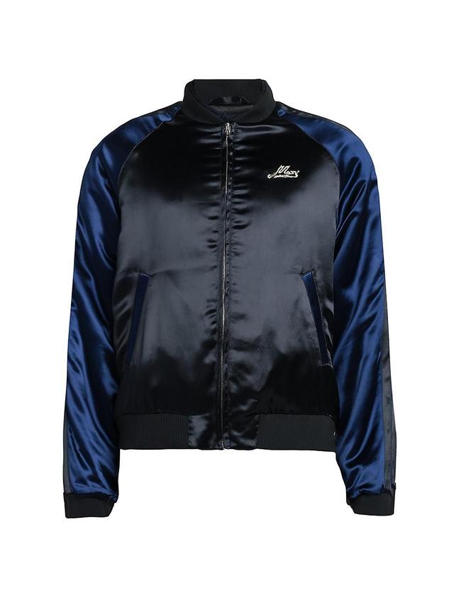 Mens Satin Bomber Jacket Product Image