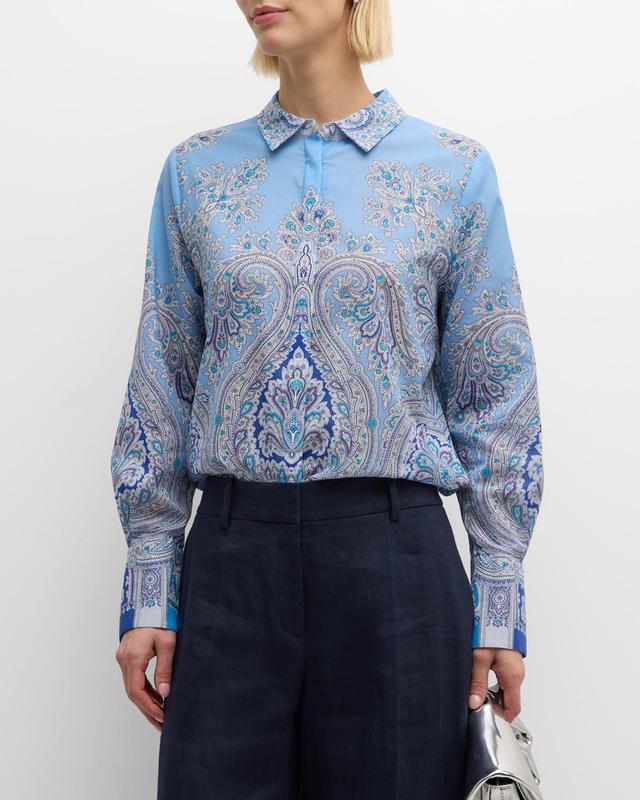 Hunter Paisley-Print Cotton Blouse Product Image