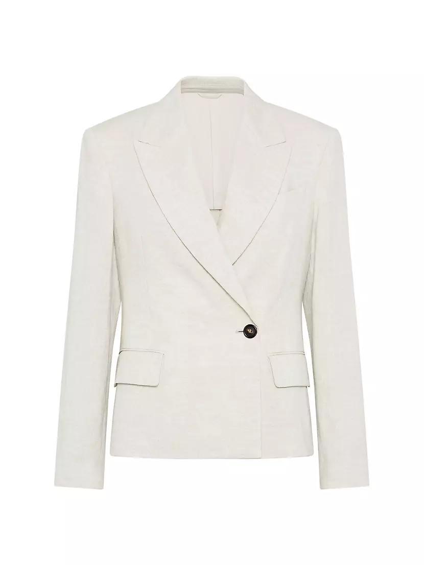 Linen Sparkling Canvas Blazer Product Image