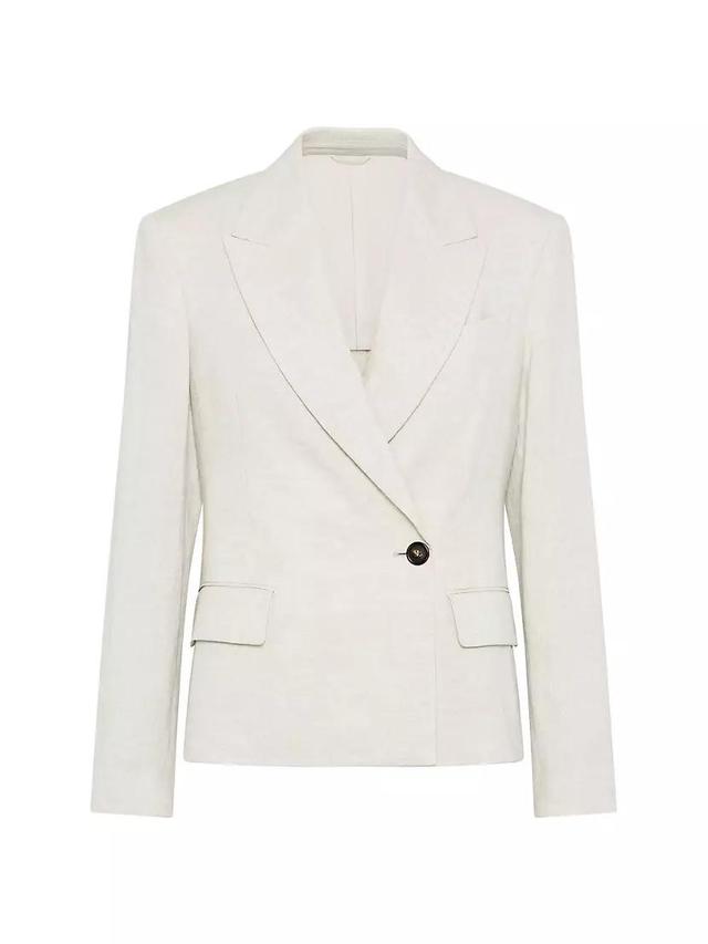 Linen Sparkling Canvas Blazer Product Image