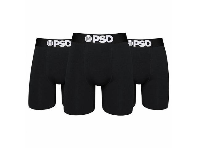 PSD Boxer Briefs 3-Pack Black/Black) Men's Underwear Product Image