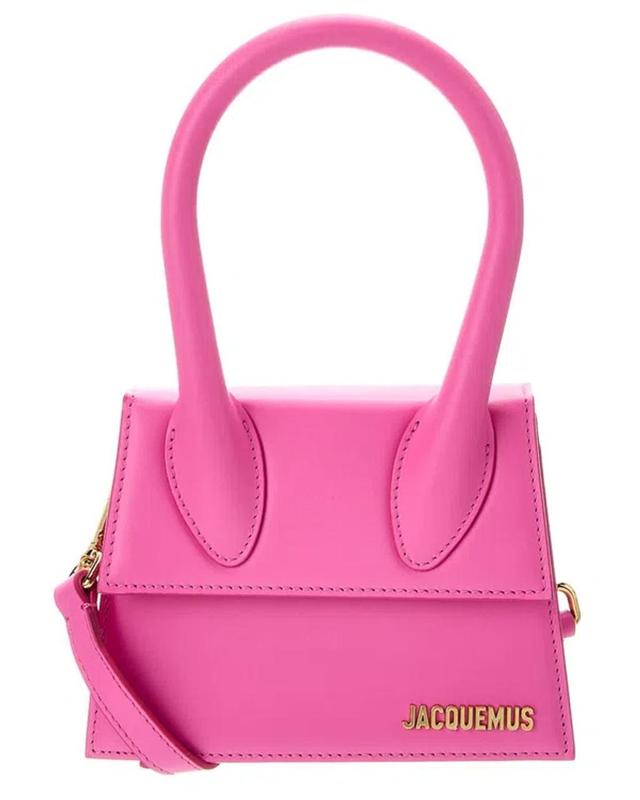 JACQUEMUS Le Chiquito Moyen Leather Bag In Pink Product Image