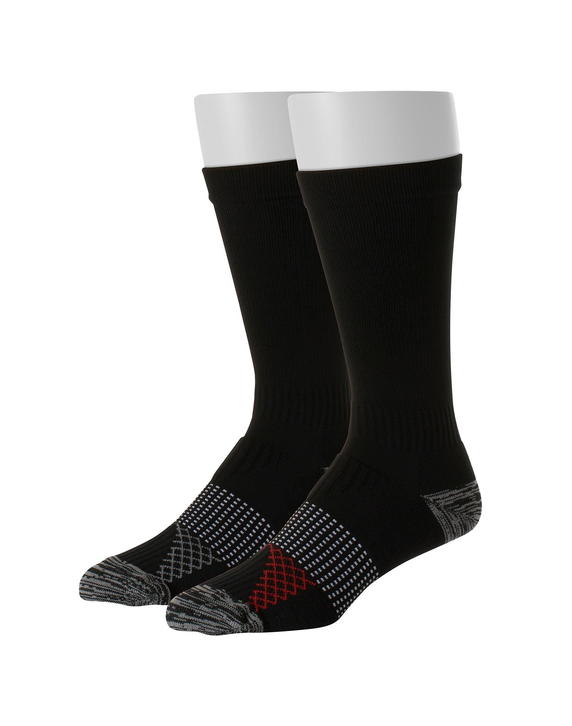 Hanes Mens Compression Crew Socks Black 6-12 Product Image