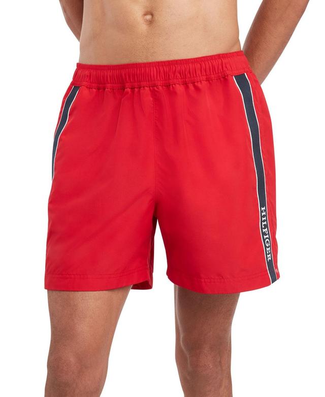 Tommy Hilfiger Mens Medium Length Drawstring 5 Swim Trunks Product Image