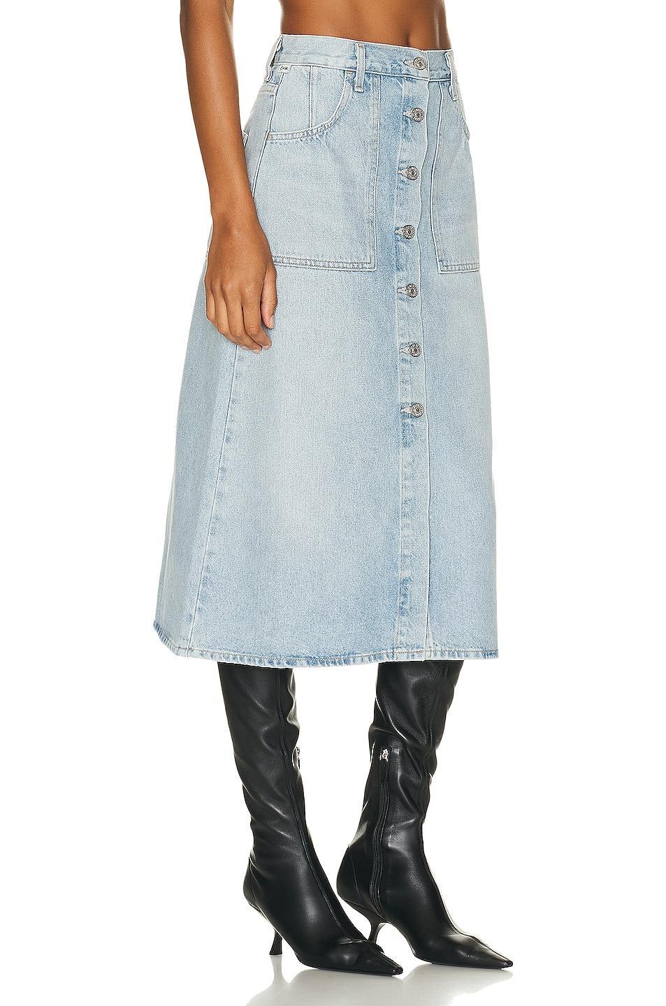 Citizens of Humanity Anouk Skirt in Orbit - Blue. Size 26 (also in 34). Product Image