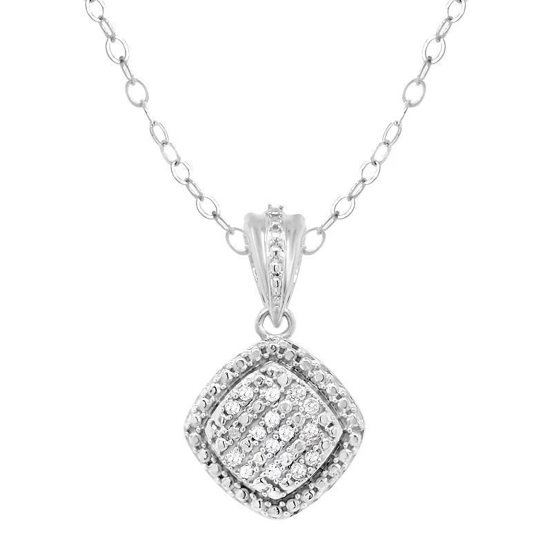 Celebration Gems Sterling Silver 1/10 Carat T.W. Diamond Pendant Necklace, Womens Product Image