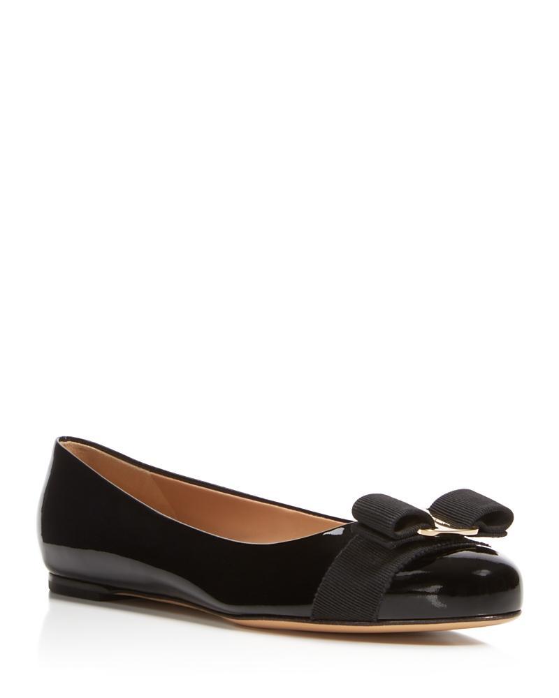 FERRAGAMO Varina Leather Flat Product Image