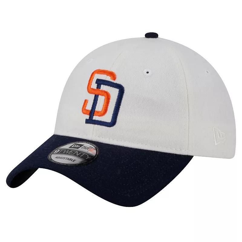 Mens New Era Cream San Diego Padres Leather Strap 9TWENTY Adjustable Hat Product Image