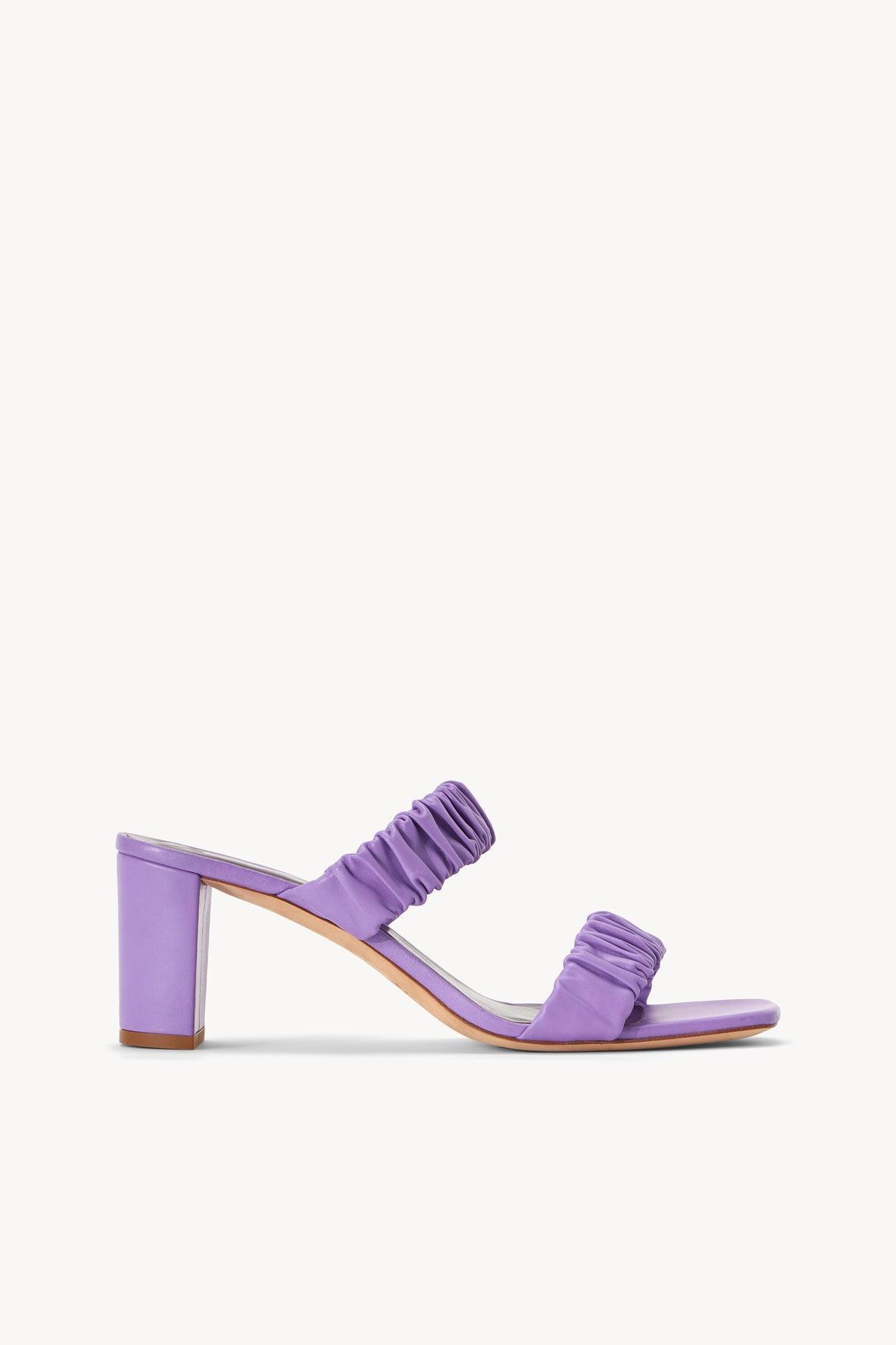 FRANKIE RUCHED SANDAL | LILAC Product Image