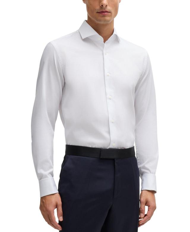 Mens Slim-Fit Shirt in Easy-Iron Cotton Poplin Product Image