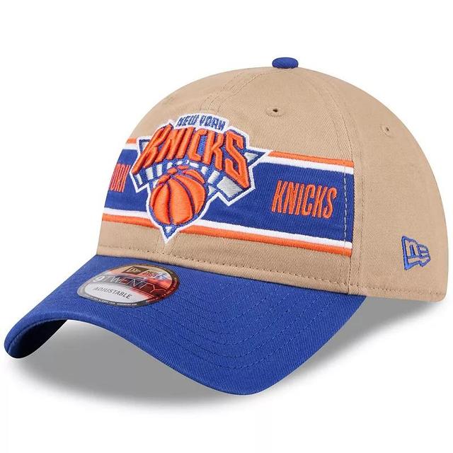 Mens New Era Tan/Blue New York Knicks 2024 NBA Draft 9TWENTY Adjustable Hat Product Image