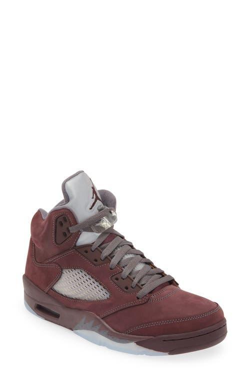 Jordan Mens Jordan Retro 5 SE - Mens Basketball Shoes Maroon/Silver/Grey Product Image