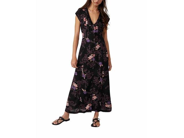 Free People Rosemary Printed Midi (Night Combo) Women's Clothing Product Image