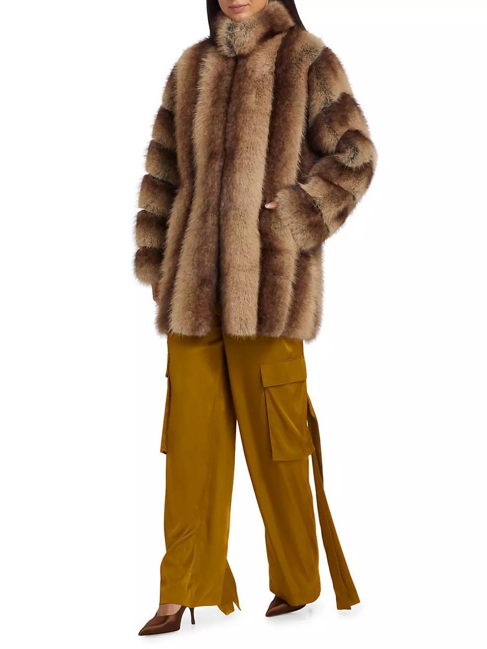 Faux-Fox-Fur Coat Product Image