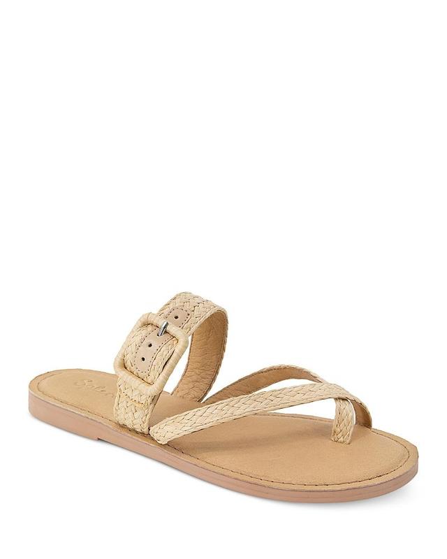 Splendid Womens Sutton Faux Raffia Strap Thong Sandals Product Image