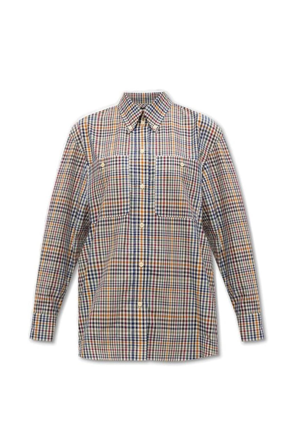 ISABEL MARANT Rinela Checked Long-sleeved Shirt In Multicolor Product Image