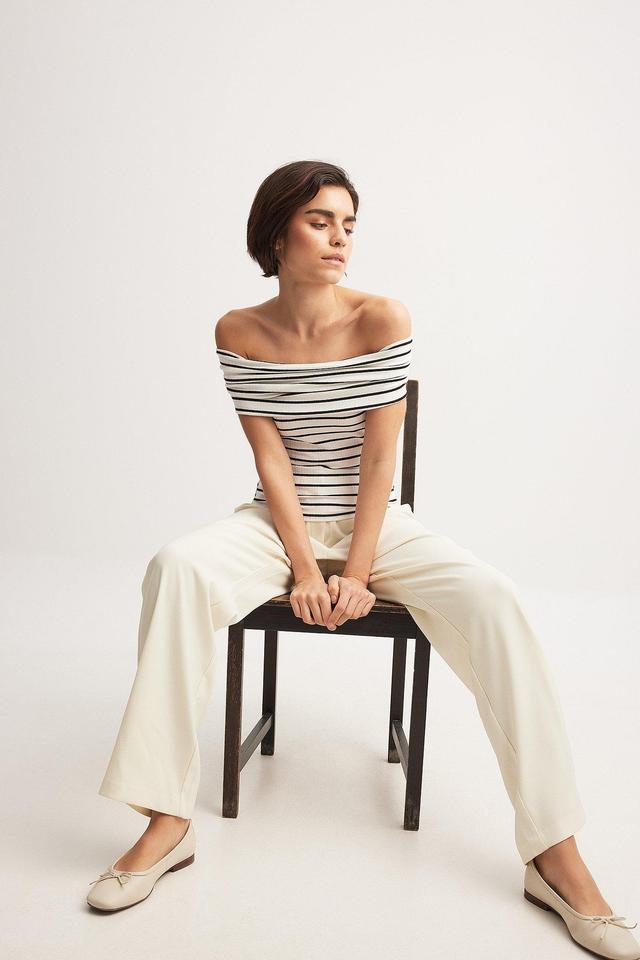 Off Shoulder Rib Top Product Image