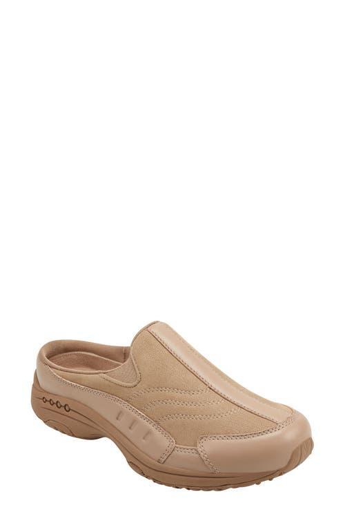 Easy Spirit Traveltime Womens Leather Mules Brown Product Image