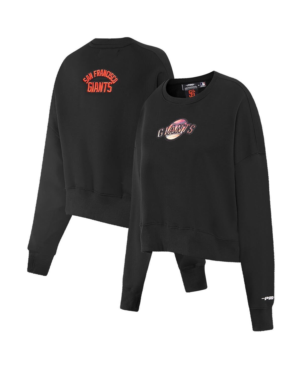 Womens Pro Standard Black San Francisco Giants Painted Sky Pullover Sweatshirt Product Image