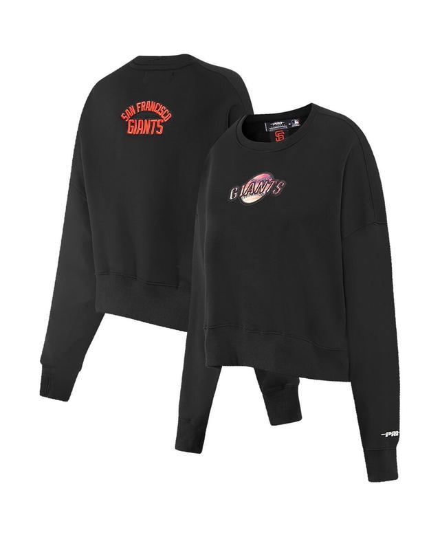 Womens Pro Standard Black San Francisco Giants Painted Sky Pullover Sweatshirt Product Image