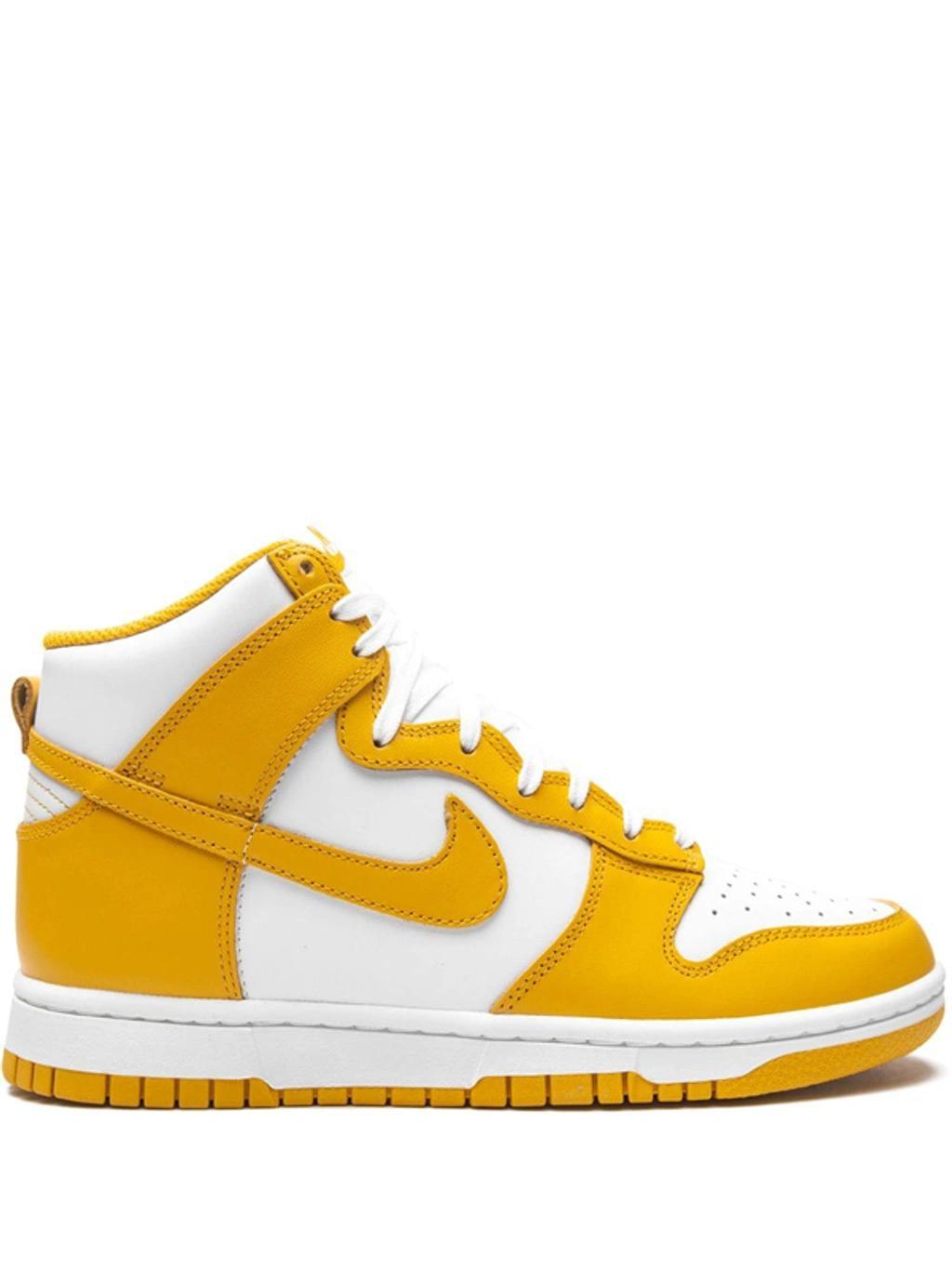 Dunk High "dark Sulfur" Sneakers In Yellow Product Image