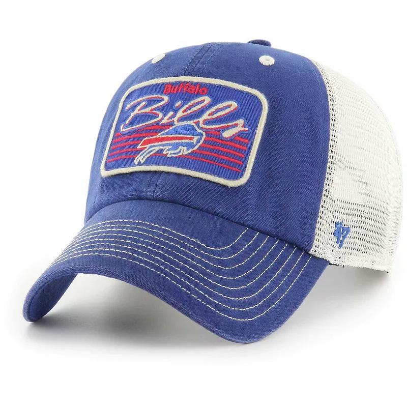 Mens 47 Royal/Natural Buffalo Bills Five Point Trucker Clean Up Adjustable Hat Product Image