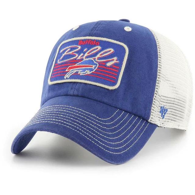 Mens 47 Royal/Natural Buffalo Bills Five Point Trucker Clean Up Adjustable Hat Product Image