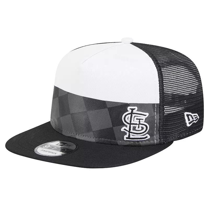 Mens New Era St. Louis Cardinals Checkmate Trucker 9FIFTY Snapback Hat Product Image