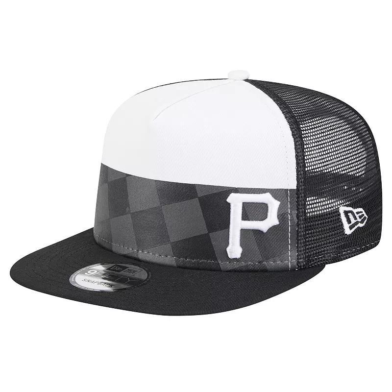 Mens New Era Pittsburgh Pirates Checkmate Trucker 9FIFTY Snapback Hat Product Image