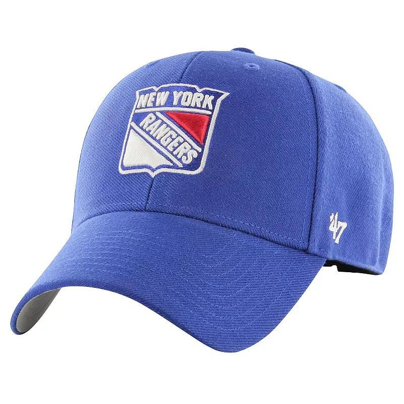 Mens 47 Blue New York Rangers Wordmark Back Strap MVP Adjustable Hat Product Image