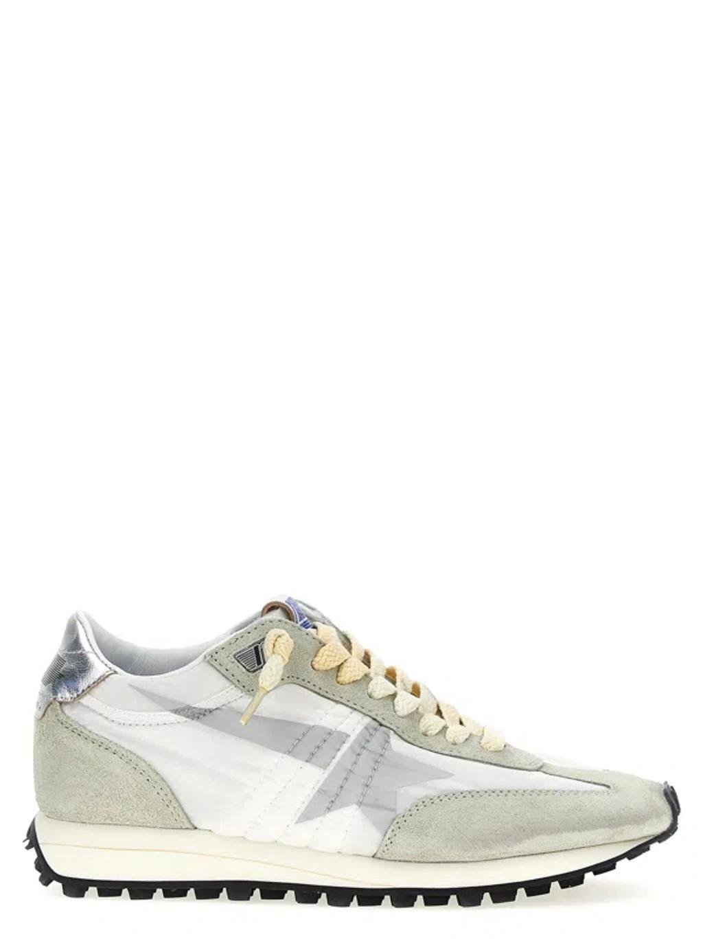 Gray & White Running Marathon M77 Sneakers Product Image