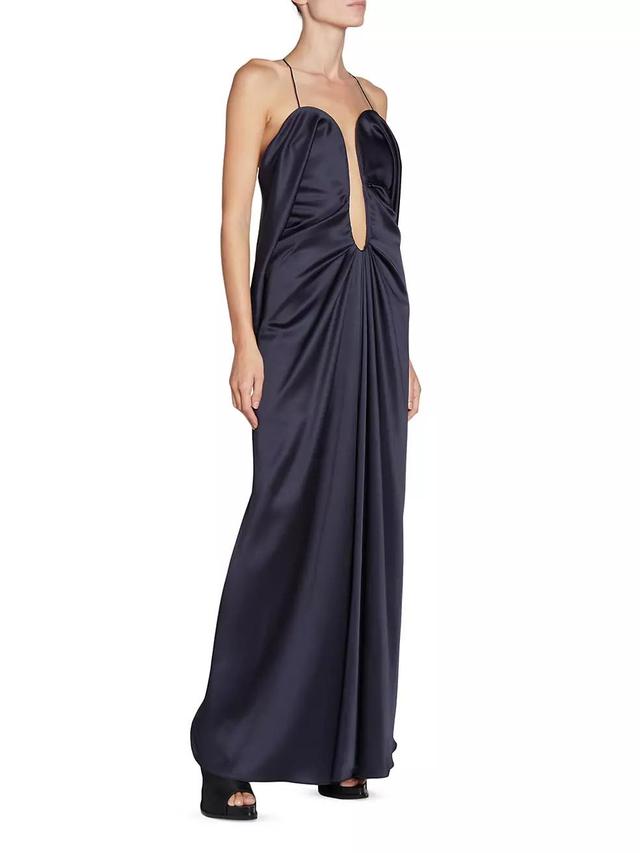 Satin Halterneck Maxi Dress Product Image