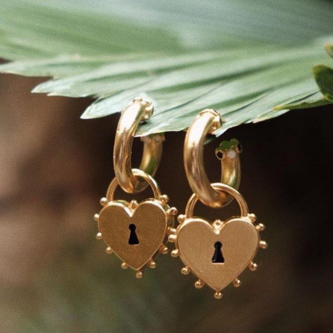 Locked Heart Earrings Product Image