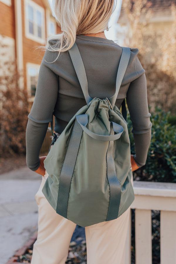 Rise And Grind Backpack In Sage Product Image