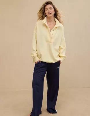 Aerie Getaway Quarter Snap Sweatshirt Product Image