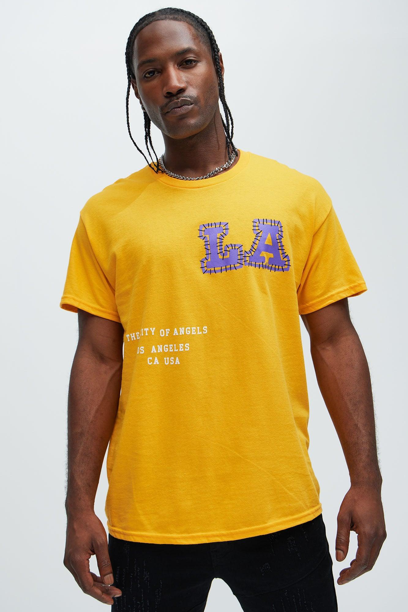 LA Stitched Short Sleeve Tee - Gold Product Image