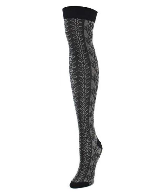 MeMoi Womens Leaf Vine Over The Knee Socks Product Image